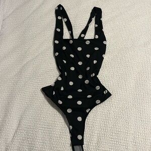 Francesca’s Small Polka dot tank top bodysuit
